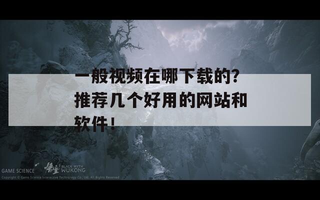 一般视频在哪下载的？推荐几个好用的网站和软件！