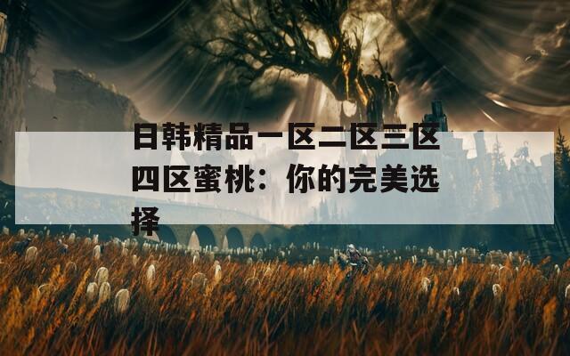 日韩精品一区二区三区四区蜜桃：你的完美选择