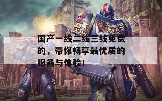 国产一线二线三线免费的，带你畅享最优质的服务与体验！