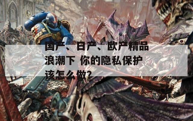 国产、日产、欧产精品浪潮下 你的隐私保护该怎么做？