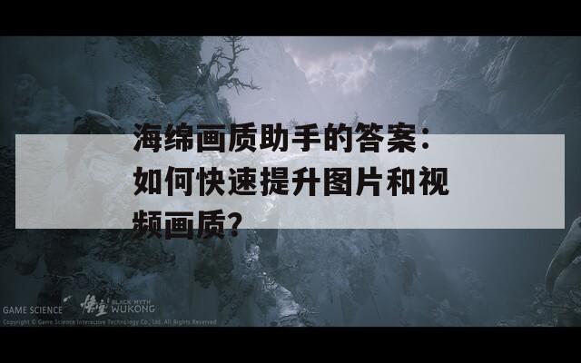 海绵画质助手的答案：如何快速提升图片和视频画质？