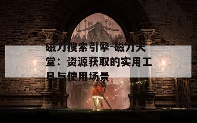 磁力搜索引擎-磁力天堂：资源获取的实用工具与使用场景
