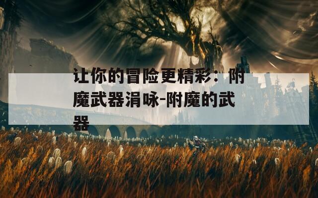 让你的冒险更精彩：附魔武器涓咏-附魔的武器
