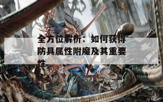 全方位解析：如何获得防具属性附魔及其重要性
