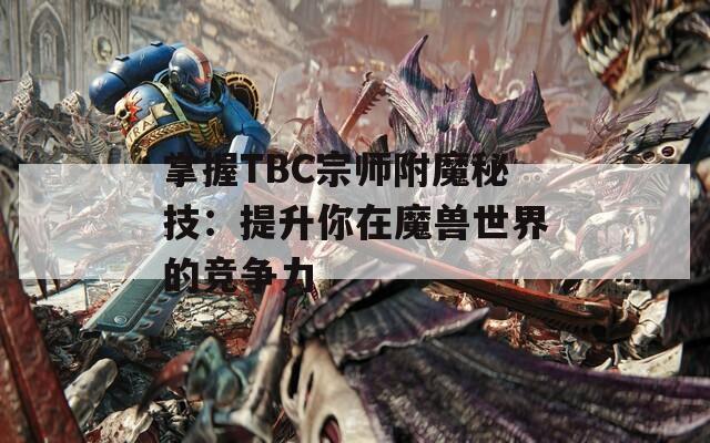 掌握TBC宗师附魔秘技：提升你在魔兽世界的竞争力